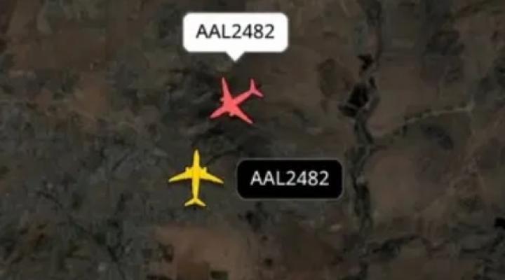 Incydent z podwójnym callsign, fot. flightradar24