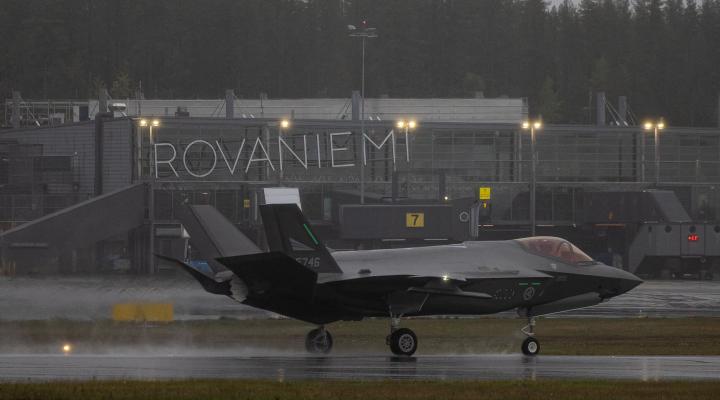 F-35A Lightning II Norweskich Królewskich Sił Powietrznych w Rovaniemi (fot. Ilmavoimat, Anne Torvinen, Facebook)
