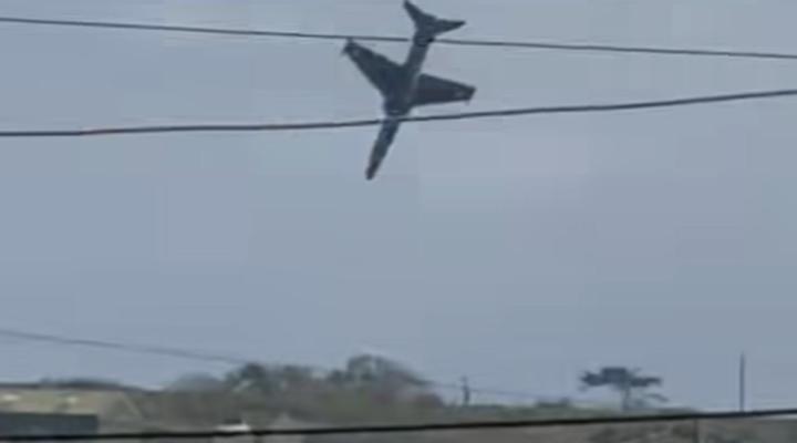  Katastrofa RAF Hawk T2, fot. kadr youtube