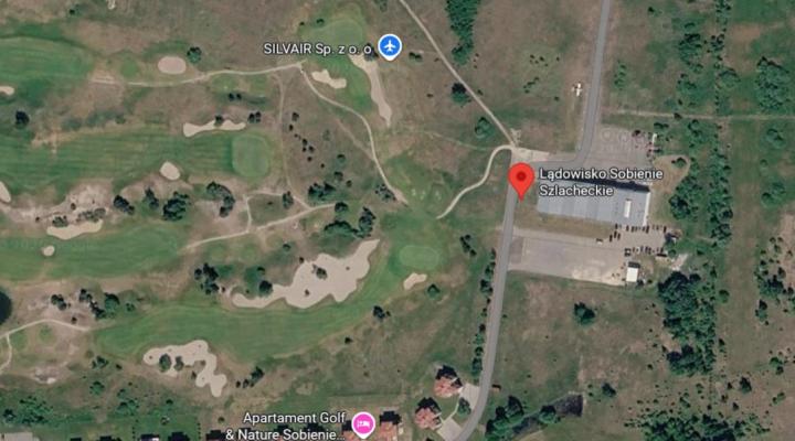 Lądowisko Sobienie Królewskie, fot. google maps