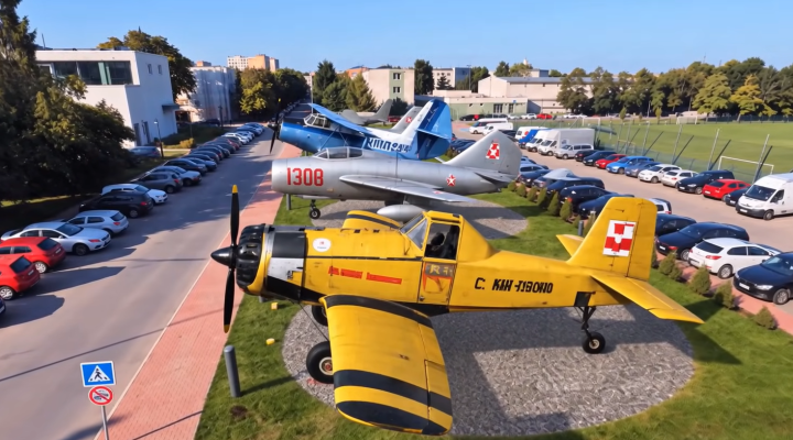 M-18 Dromader, I-22 Iryda, TS-11 Iskra, Lim-5 oraz An-2 (fot. Urząd Miejski w Mielcu)