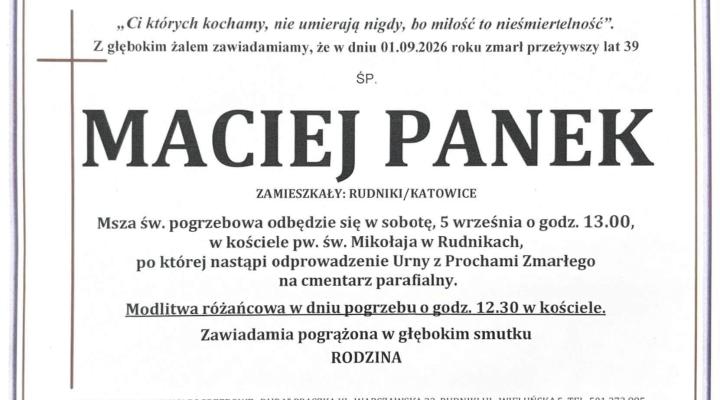 Maciej Panek - nekrolog (fot. Akademia Pilotów)