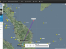 Przybliżona pozycja katastrofy Boeinga 777 lot numer MH370