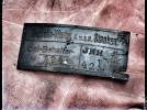 Blaszka z napisem "Zeppelin-Werke G.m.b.H. Staaken" (fot. Śląska Grupa Eksploracyjna/FB)