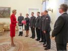 Dęblińscy lotnicy u Małżonki Prezydenta (fot. Grzegorz Jakubowski/KPRP)