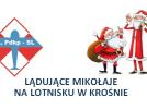 Lądujące Mikołaje na lotnisku w Krośnie