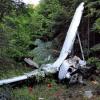 Miejsce katastrofy samolotu Cessna 172 N w Żernicy Wyżnej koło Leska (fot. PKBWL)