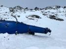 Miejsce katastrofy śmigłowca w górach Chugach,niedaleko lodowca Knik(fot.Alaska Mountain Rescue Group via Alaska State Troopers)