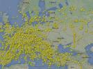 Ruch lotniczy w Europie (fot. flightradar24.com)
