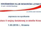 „Lotnictwo II wojny światowej w strefie Krosna” – spotkanie Lesławem Wilkiem