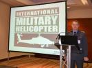 Dowódca 1BLWL płk pil. Sławomir Mąkosa na International Military Helicopter Conference w Londynie (fot. mjr pil. Sławomir Ważny)