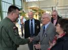 Major Zygmunt Jaeshke, pilot 309 Dywizjonu Myśliwsko-Rozpoznawczego "Ziemi Czerwieńskiej", gościł w 8. Bazie Lotnictwa