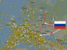 Przestrzeń powietrzna UE zamknięta dla Rosji (fot. flightradar24.com)