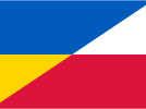 Flaga Ukrainy i Polski (fot. ArturM/CC BY-SA 3.0/Wikimedia Commons)