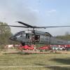 Black Hawk należący do Policji - start do akcji gaszenia pożaru (fot. KWP w Radomiu)