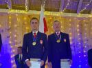 22. Samolotowe Mistrzostwa Świata w Lataniu Rajdowym - ceremonia wręczenia medali - Mistrzowie Świata Kamil I Krzysztof Wieczorkowie