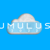 Cumulusy 2022 - logo na niebieskim tle