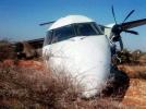 Dash 8-400 po wypadnięciu z pasa w Abudwak, fot. avherald.