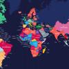 Mapa świata wizualizująca najpopularniejsze zawody w danych krajach