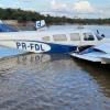 Piper Seneca po wodowaniu na rzece w Brazylii, fot. g1.globo.com