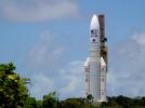 Rakieta Ariane 5 do lotu VA260 przewożąca statek kosmiczny ESA Juice (fot. ESA, S. Corvaja, Facebook)