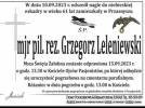 Mjr pil. rez. Grzegorz Leleniewski - nekrolog (fot. 42. Baza Lotnictwa Szkolnego)