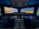 A350 - kokpit nocą - na lotnisku (fot. Airbus)