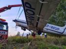 Wypadek Socata-Rallye 235-ED w Lubinie, fot. PKBWL