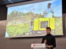 Maciej Dusza z firmy AgriSky podczas konferencji II International Drone Event - Świat Pomiarów (fot. Targi Kielce)