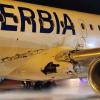 Uszkodzenia E195 Air Serbia, fot. avherald