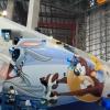 Proces malowania B789 Etihad Airways, fot. kadr youtube