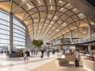 Centralny Port Komunikacyjny - Strefa komercyjna terminalu w rejonie pirsów centralnych (fot. Foster + Partners)