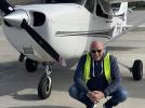 Michał Tomanek, Prezes Aeroklubu Śląskiego przy samolocie (fot. Aeroklub Śląski)