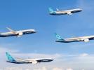 Cztery samoloty Boeinga w locie (fot. The Boeing Company)