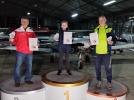 Zawody Pucharu Polski w kategorii modeli swobodnie latających w Turbi - podium F1A Standard (fot. Aeroklub Białostocki)