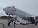 Incydent z B738 GetJet w Haugesund, fot. kadr youtube