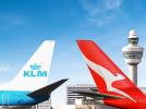 Samoloty KLM i Qantas na lotnisku (fot. Air France-KLM)