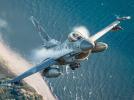 F-16 w locie - widok z bliska z przodu (fot. Rafał Samluk, Combat Camera Poland)