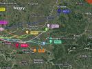 68. Puchar Gordona Bennetta - trasa przelotu - 8 września - 10.30 (fot. live.gordonbennett.aero)