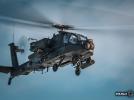 AH-64D Apache w locie (fot. 56. Baza Lotnicza)