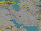 Ruch lotniczy nad Iranem - 28.02.2026 (fot. flightradar24.com)