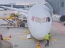 Incydent z B787 Lufthansy we Frankfurcie, fot. kadr youtube
