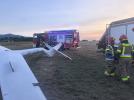 Miejsce upadku szybowca SZD 50-3 Puchacz (SP-3256) (fot. Komenda Miejska Państwowej Straży Pożarnej w Bielsku-Białej)