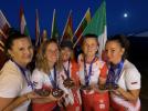 Reprezentantki Polski na podium Pucharu Świata w celności lądowania (fot. Ośrodek Szkolenia Wysokościowo-Ratowniczego i Spadochronowego)