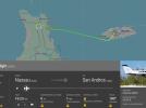 Trasa lotu samolotu Cessna 402C Utiliner III (C6-FLX) 10.07.2026 (fot. flightradar24.com)