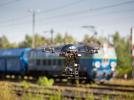 Dron 'Eagle' podczas lotu patrolowego (fot. PKP CARGO)