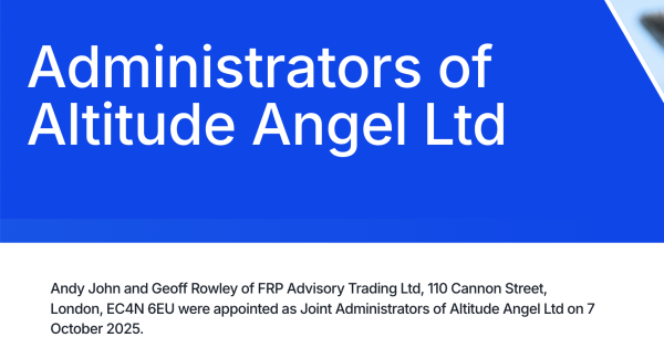 Altitude Angel, dostawca usług do koordynacji dronów z zarządem komisarycznym