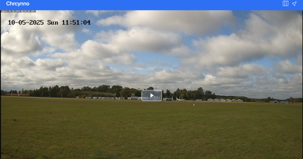 Obraz z kamery lądowiska w Chrcynnie w serwisie aero.webcam