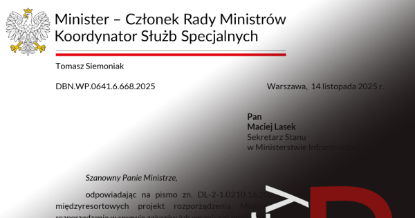 Uwagi Koordynatora Służb Specjalnych w sprawie planowanych ograniczeń / stref R (na czas > 3m)