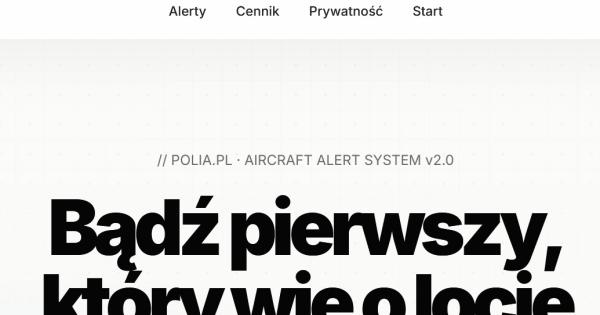 Polia SkyWatch, hobbystyczny projekt lotniczy (radar samolotów)
